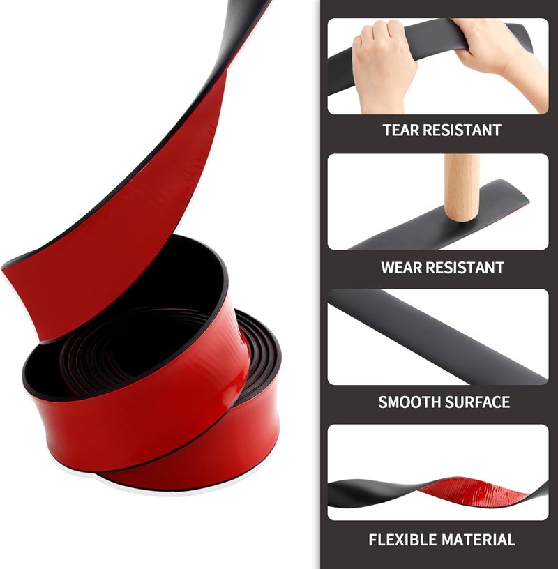 Heonay Self Adhesive Rubber Strips, Solid Neoprene Rubber Sheets Rolls Strips with Adhesive Backing, Self Stick Rubber Gasket Pads for DIY, Crafts, Seals, 2" Wide x 1/8" Thick x 120" Long - Image 4